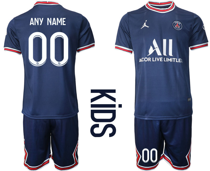 Paris Saint-Germain home kids any name&number 2021/22 Soccer Kit